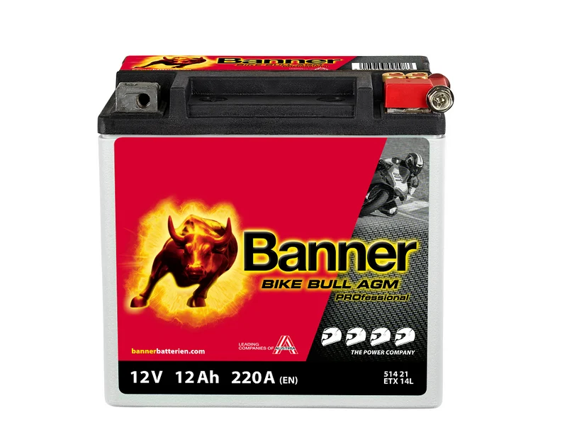 Banner Mc Batteri AGM PRO ETX14L 12V 12Ah