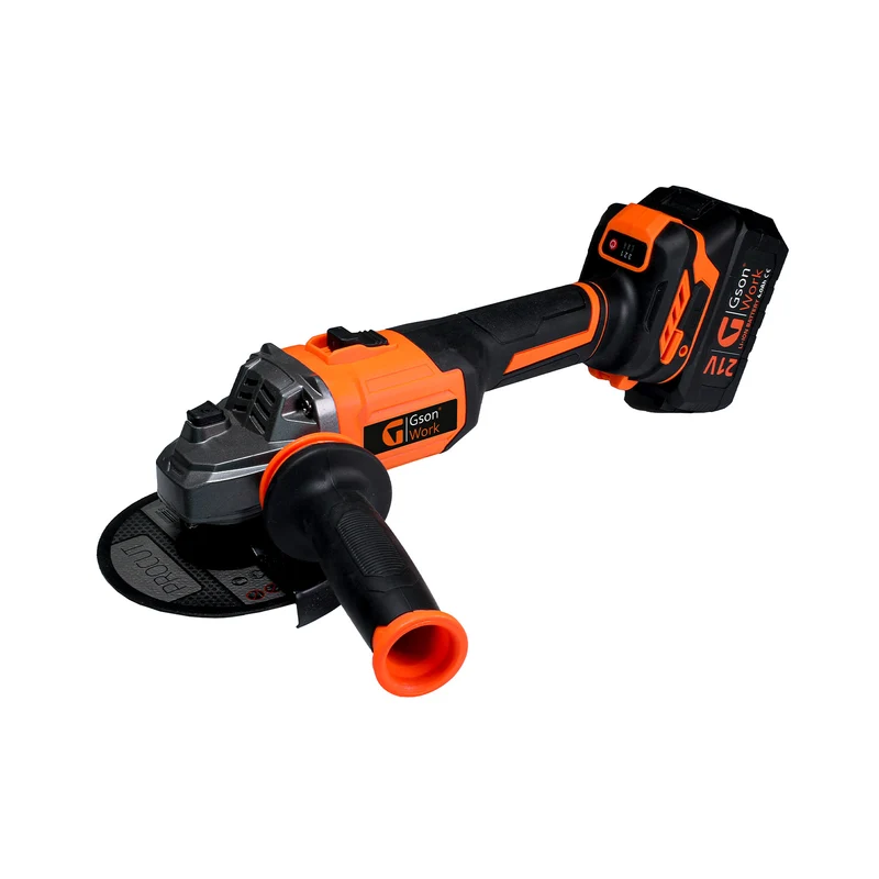 Batteridriven vinkelslip 800 W, 125 mm, 21 V