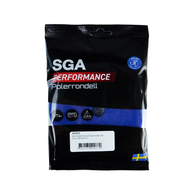 SGA Performance Polerrondell Blå Grov 130/150 mm