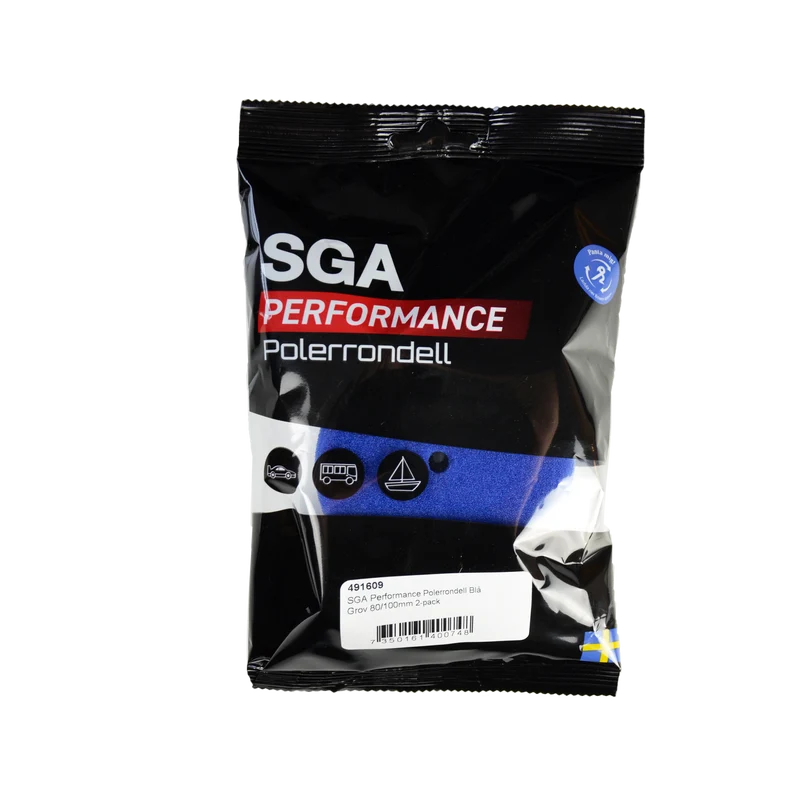 SGA Performance Polerrondell Blå Grov 80/100 mm 2-pack