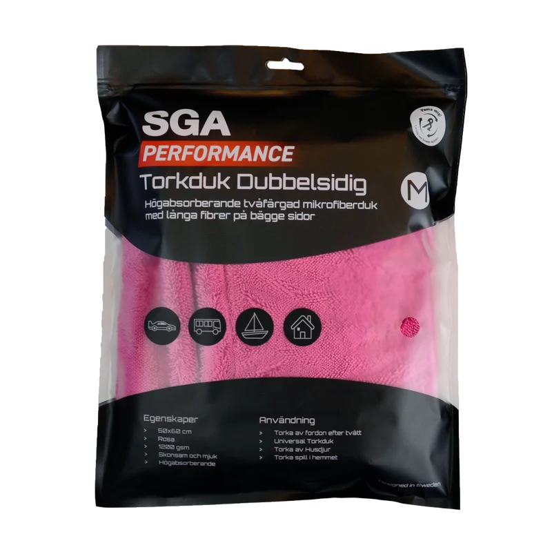 Torkhandduk SGA Performance Torkduk Dubbelsidig Rosa - Medium, 50x60 cm