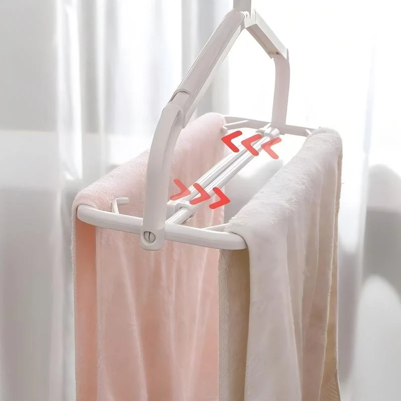 👕 50% RABATT NU! Multifunktionell hopfällbar galge – teleskopisk, vindtålig & platsbesparande – perfekt för tvättstugan, resan och garderoben 🧺✨