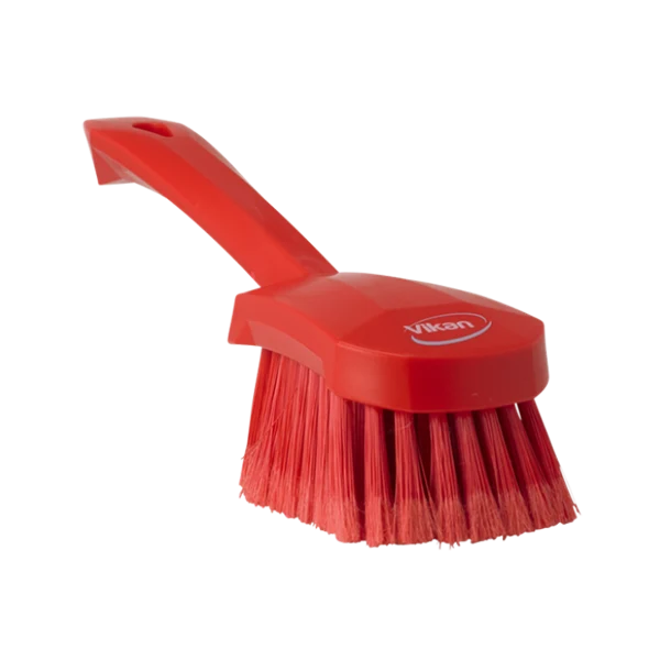 Handborste Vikan m/kort skaft Mjuk Röd, 270mm