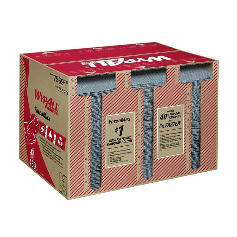 Torkduk WypAll Forcemax grå 480st/dispenser
