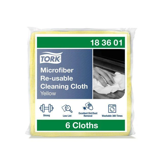 Microfiberduk TORK 30,5x30,5cm gul 6/fp