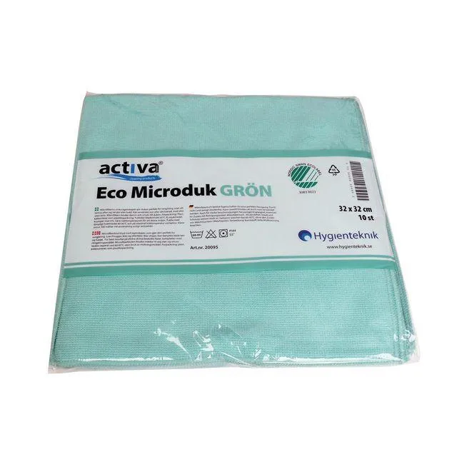 Microfiberduk ACTIVA ECO 32x32cm grön