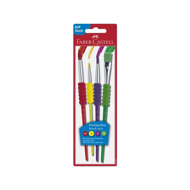 Penselset Soft Grip 4 Storlekar 4/fp