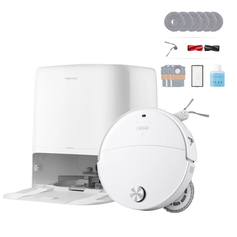 Roborock Saros 20 Neo är en robotdammsugare och mopp med hetvattenmoppning och en intelligent laddningsstation
