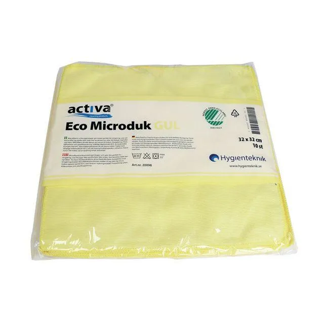 Microfiberduk ACTIVA ECO 32x32cm gul