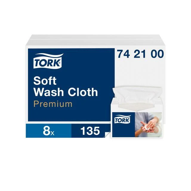 Tvättlapp TORK Pre 1-lag vit 1080/fp