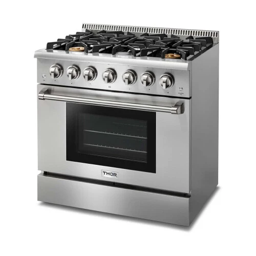 Thor Kitchen36 Inch Professional Gas Range in Stainless Steel
