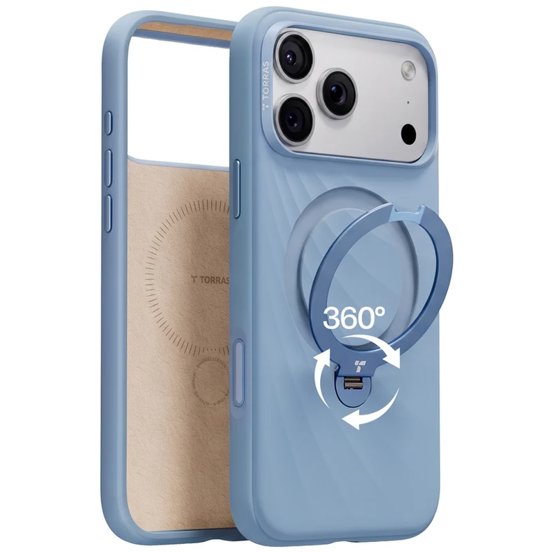 TORRAS Ostand Q3 Wind Cover iPhone 17 Pro, Blå