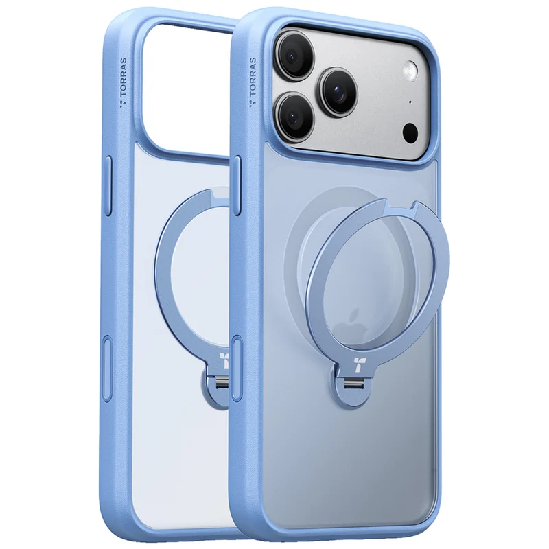 TORRAS Ostand Q3 Spin iPhone 17 Pro/18 Pro Cover, Blå
