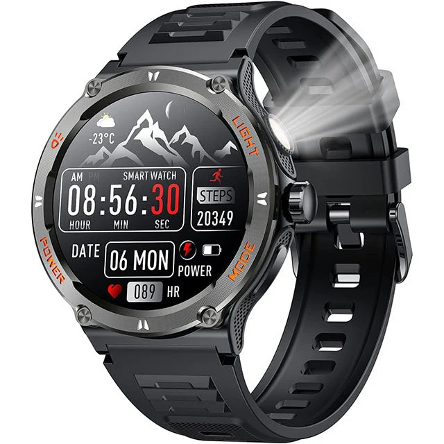 Sport Smartwatch til Mænd med GPS og LED Lys