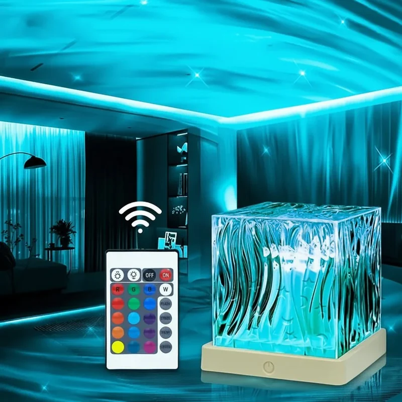 Aurora LED Natlampe med 16 Farver og Beroligende Effekter