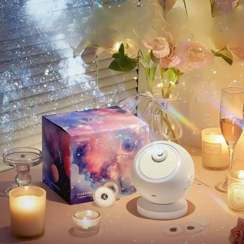 HD Stjerneprojektor med Bluetooth & Hvid Støj - Rolig Atmosfære