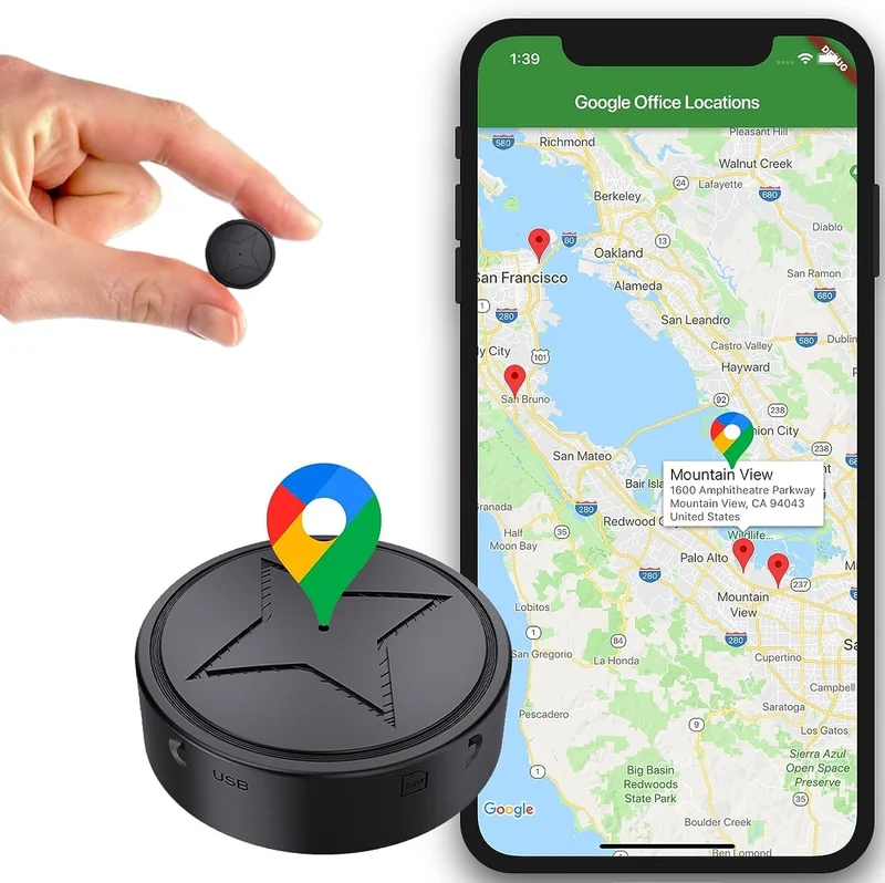 Kompakt GPS-tracker med Magnetisk Montering for Sikkerhed