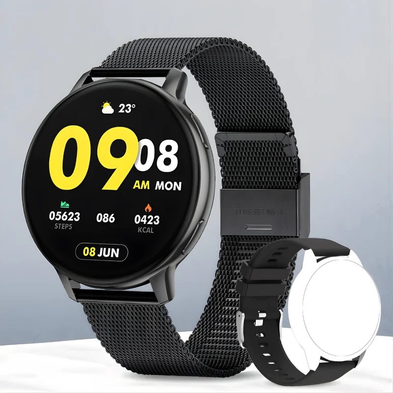 Dame Smartwatch med AMOLED & 100+ Sportsfunktioner, IP68