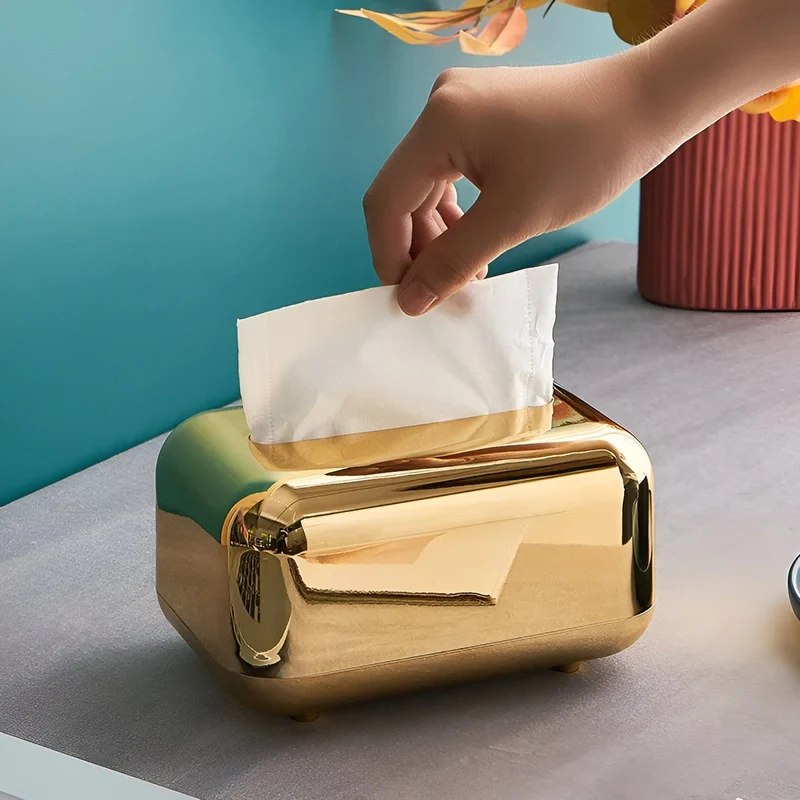 Elegant Servietboks Holder med Spejlglans Finish