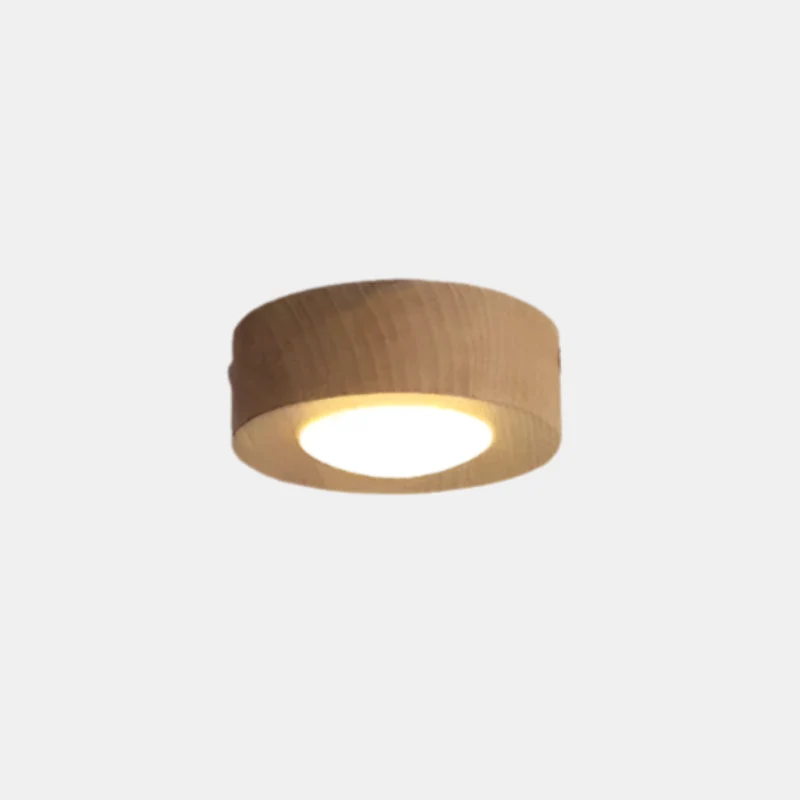 Elegant LED Plafondlampe i Valnød – Naturlig Skønhed & Effektivitet