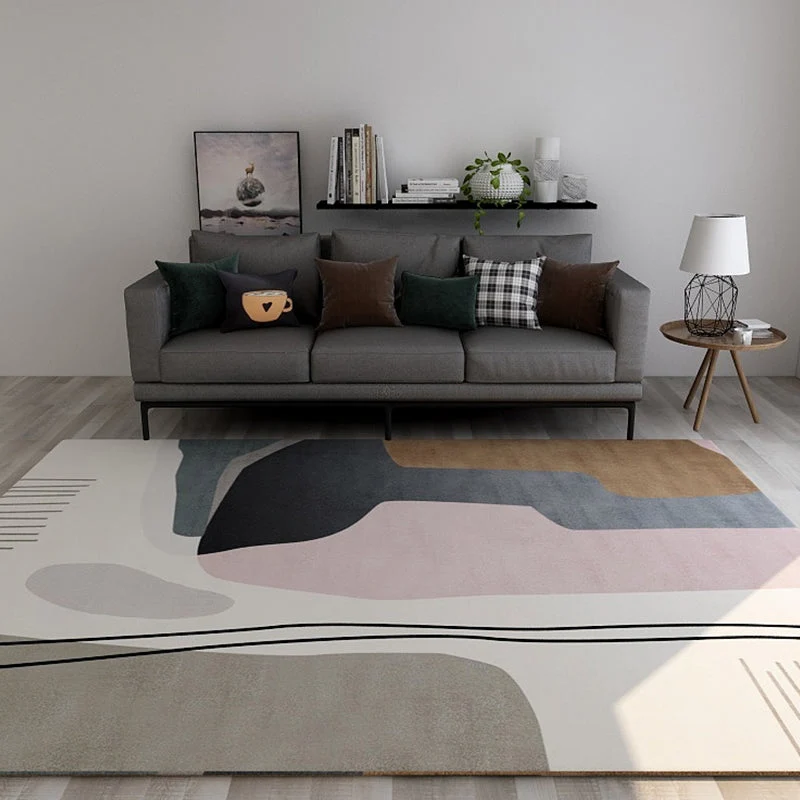 Moderne Tæppe til Stue med Abstrakt Design - Blød Komfort