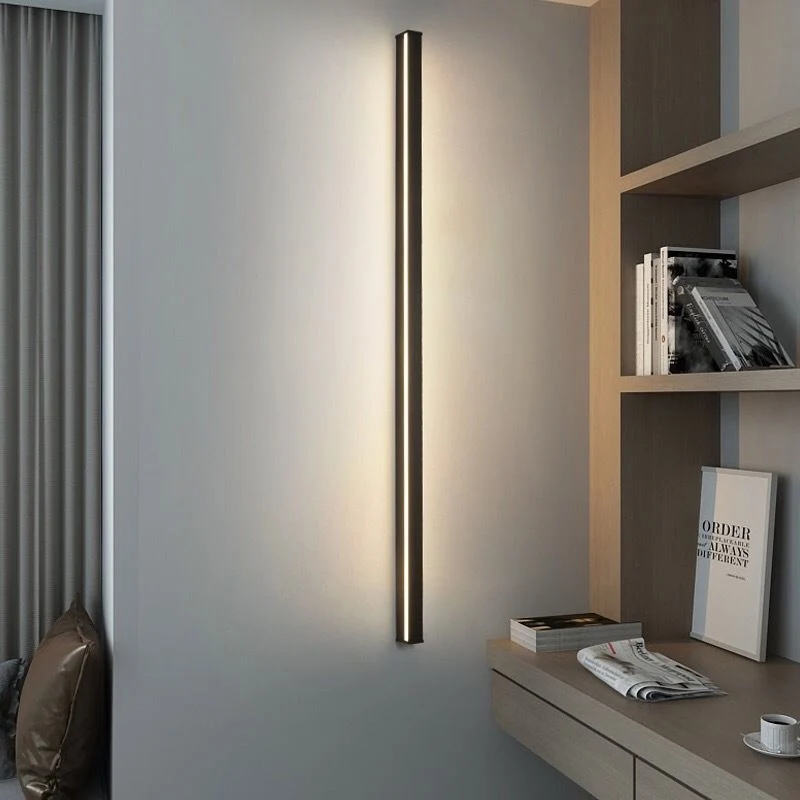 Elegant LED Væglampe i Sort - Stilfuld og Energibesparende