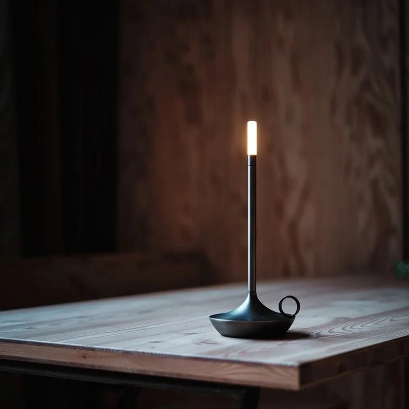 Stilfuld Bordlampe med Justerbart LED Lys og Genopladelig Batteri