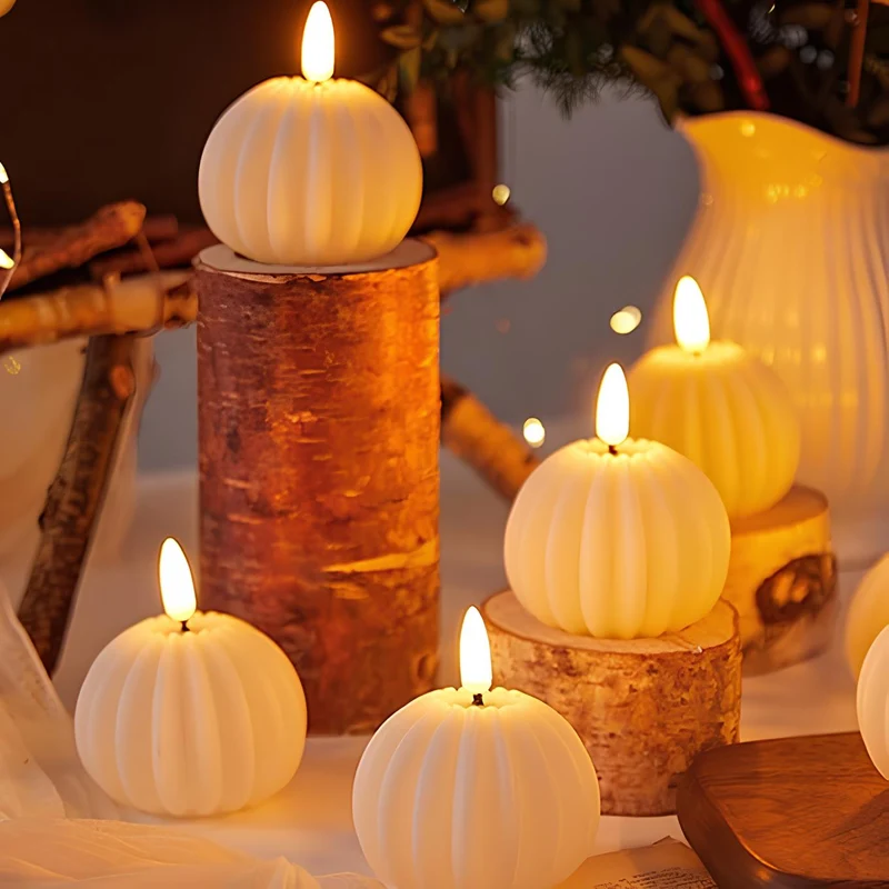 Flammesløse LED Bloklys med Naturtro Flammeeffekt