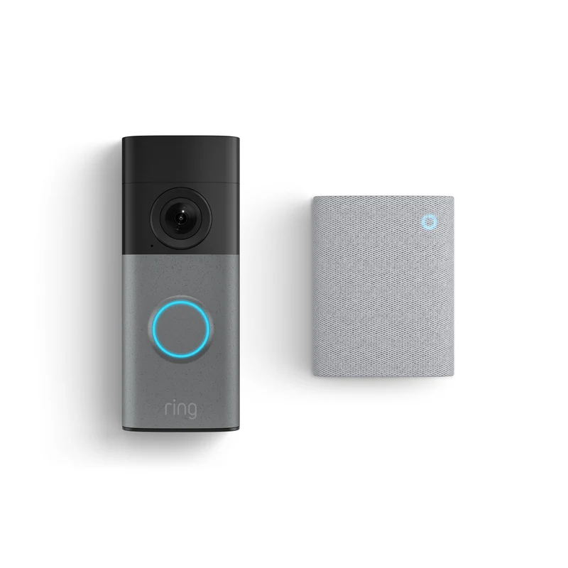 Ring Wired Video Doorbell 2 - Speckled Grey + Chime (3nd Gen) - US