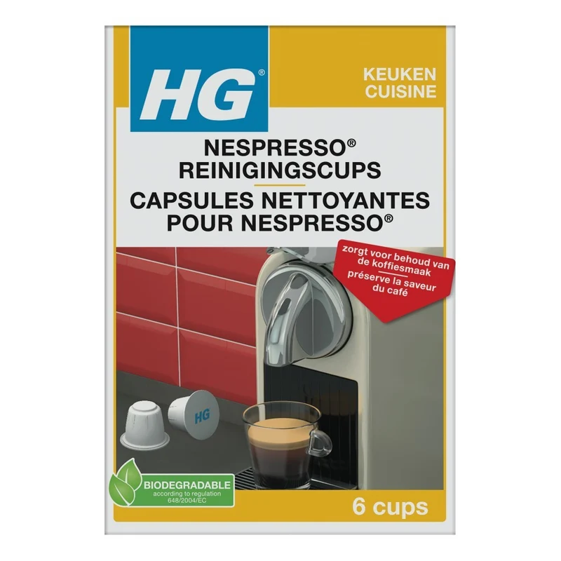 HG cleaning capsules for nespresso coffee machines - 6 cups