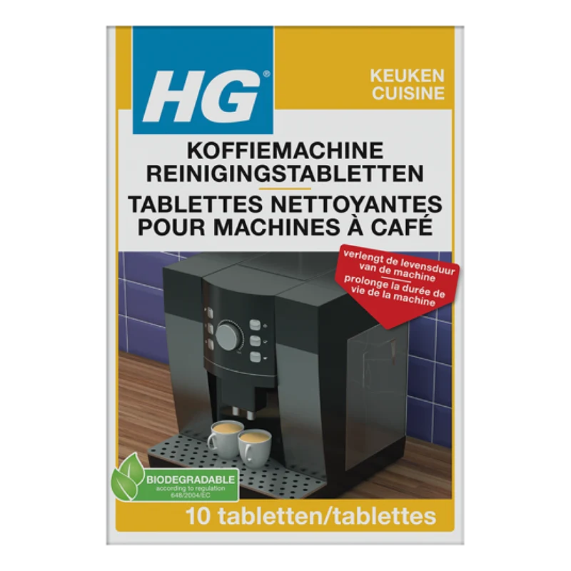 HG universal cleaning tablets for coffee machines - 10pcs.