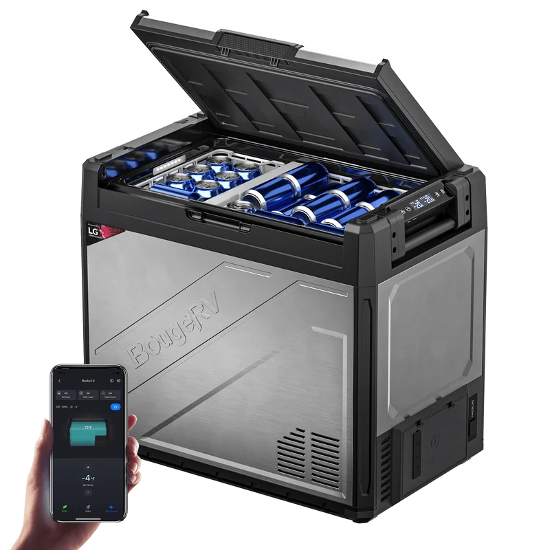 BougeRV New Rocky V3.0 81QT Dual Zone 12V Car Fridge