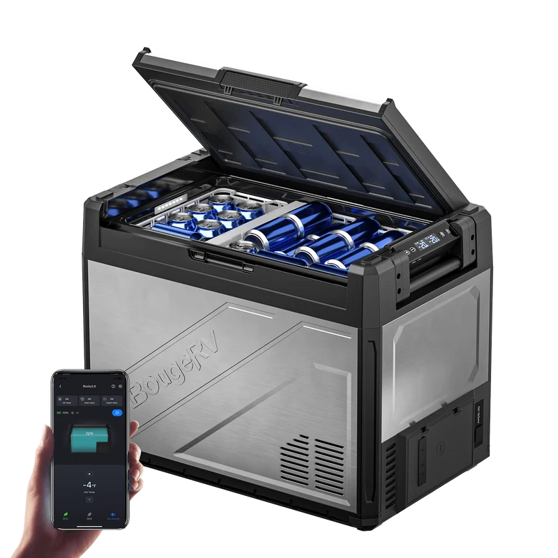 BougeRV New Rocky V3.0 69QT Dual Zone 12V Car Fridge