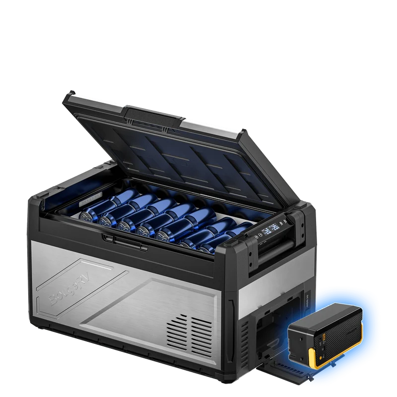 BougeRV New Rocky V3.0 41QT Dual Zone 12V Car Fridge with 240Wh