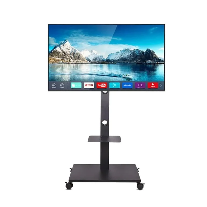 Rolling Floor Stand for 32-70 Inch TVs, black