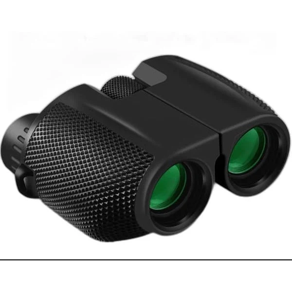 10x25 Binocular BAK4 Prism, Low Light Night Vision, Waterproof, Black