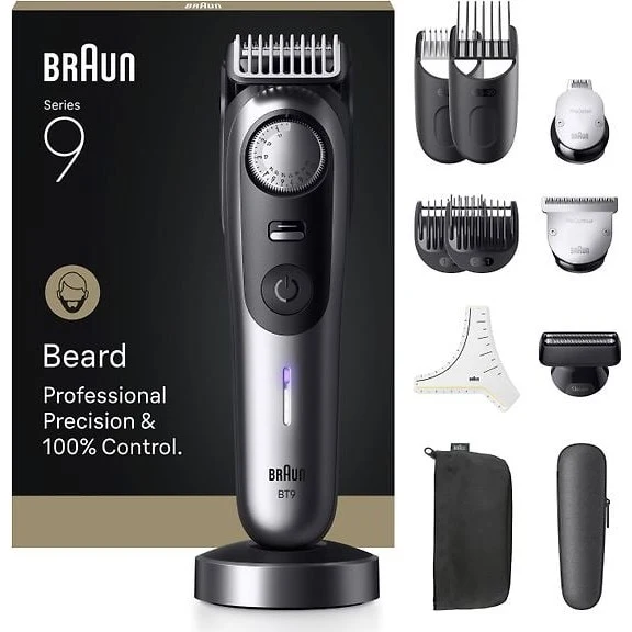 Braun Series 9 Beard Trimmer, BT9560, Chrome