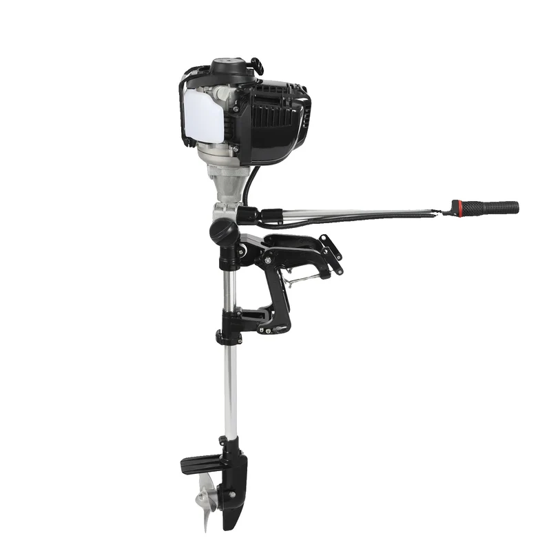 5.5 HP 4-stroke Outboard Boat Motor, White