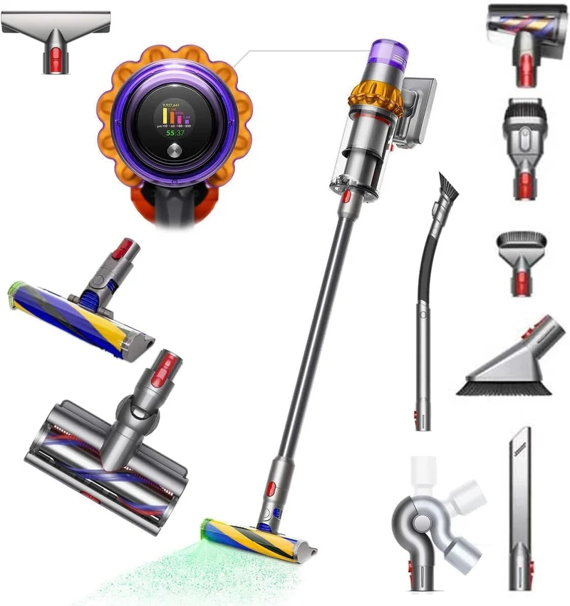 Refurb Dyson V15 Detect Total Clean Extra Cordless Vacuum - Yellow/Nickel