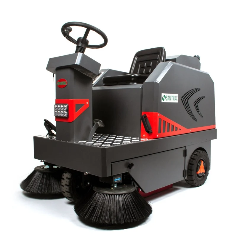 SM1250 49" Ride-on Industrial Floor Sweeper, 26 Gal Dustbin, 69000 Sqft/h Efficiency
