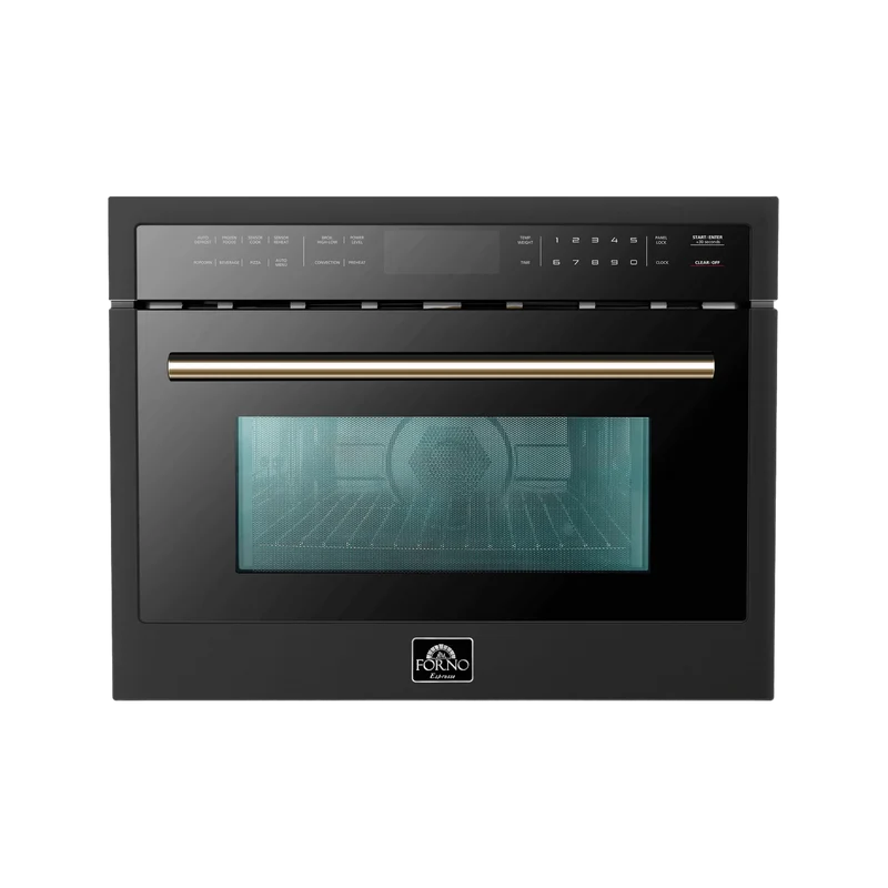 FORNO Oliena Espresso 24″ 1750 Watt Compact Oven & 1000 Watt Microwave, 1.6 cu. ft.