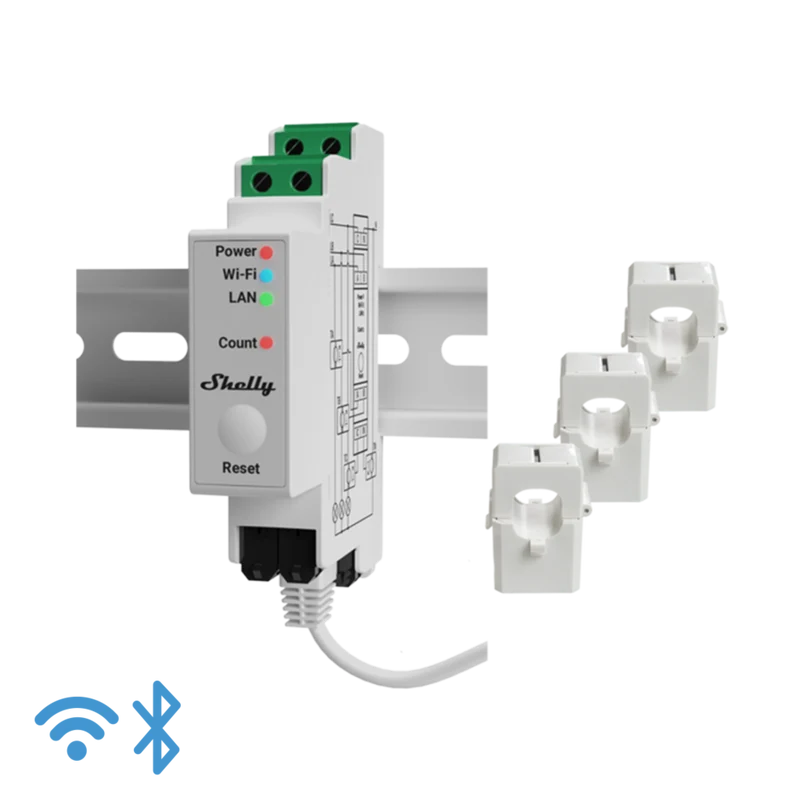 Shelly Pro 3EM (with 3x 120A clamps)