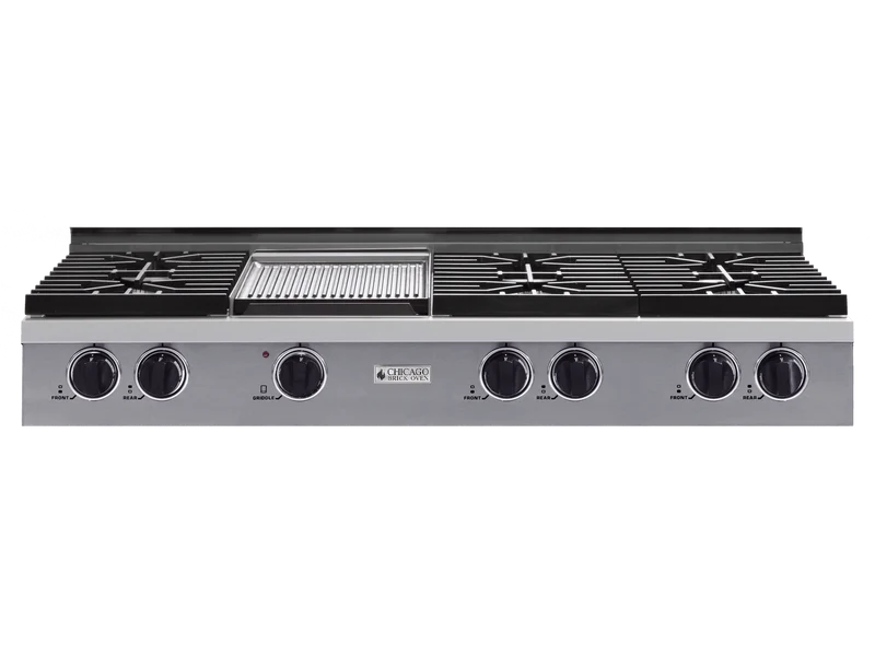 Chicago Brick Oven - 48" Natural Gas Rangetop with Sealed Burners - Commercial-Style, High-End Culinary Power