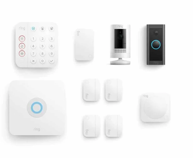 Special Bundle: Ring Video Doorbell (Gen 2) + Ring Alarm Kit V2 700 Series (8 pieces) + Ring Stick Up Cam Battery (3rd Gen)