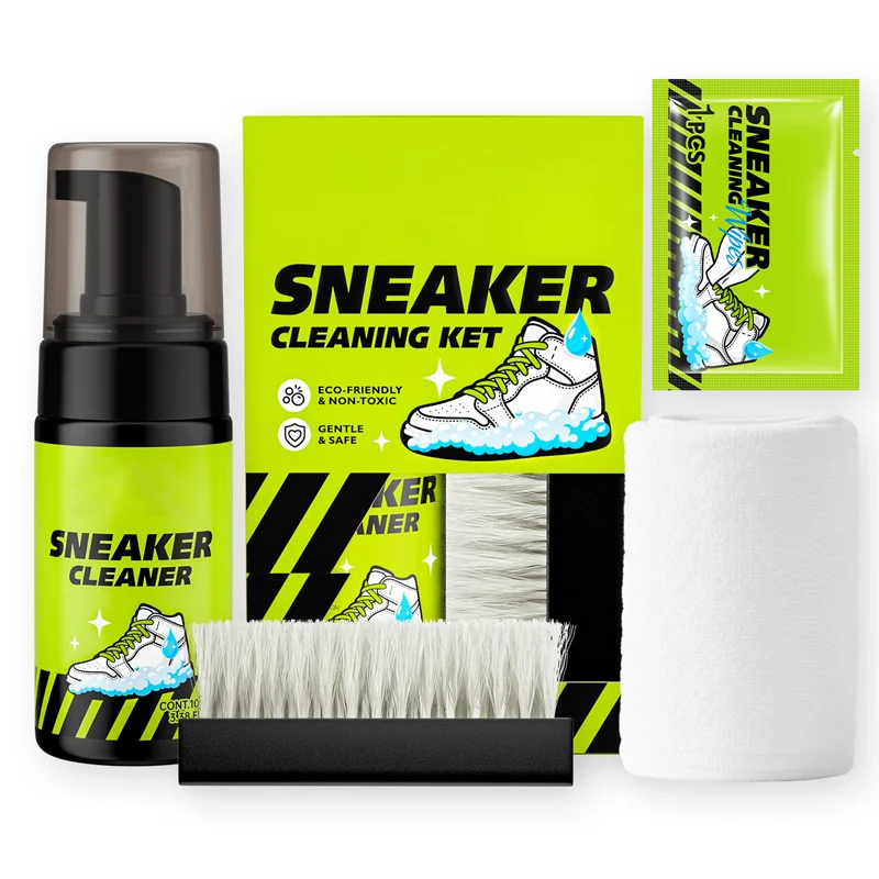 Vattenfritt skumrengöringskit för sneakers