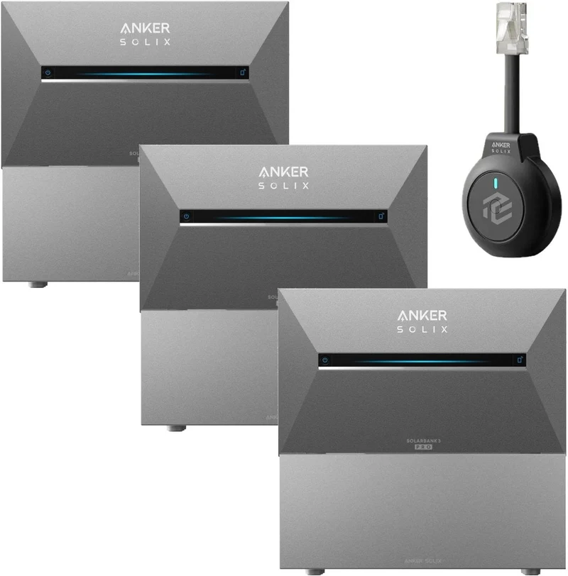 Anker SOLIX - homebattery Bundle - E2700 Pro (x3) + BP2700 (x3) - 16.1 kWh & P1 Meter