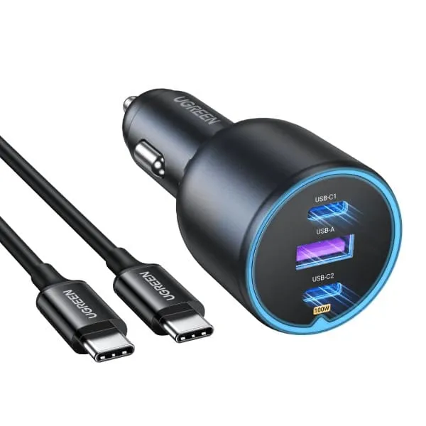 Outlet - UGREEN 130W 3-Port Fast Car Charger