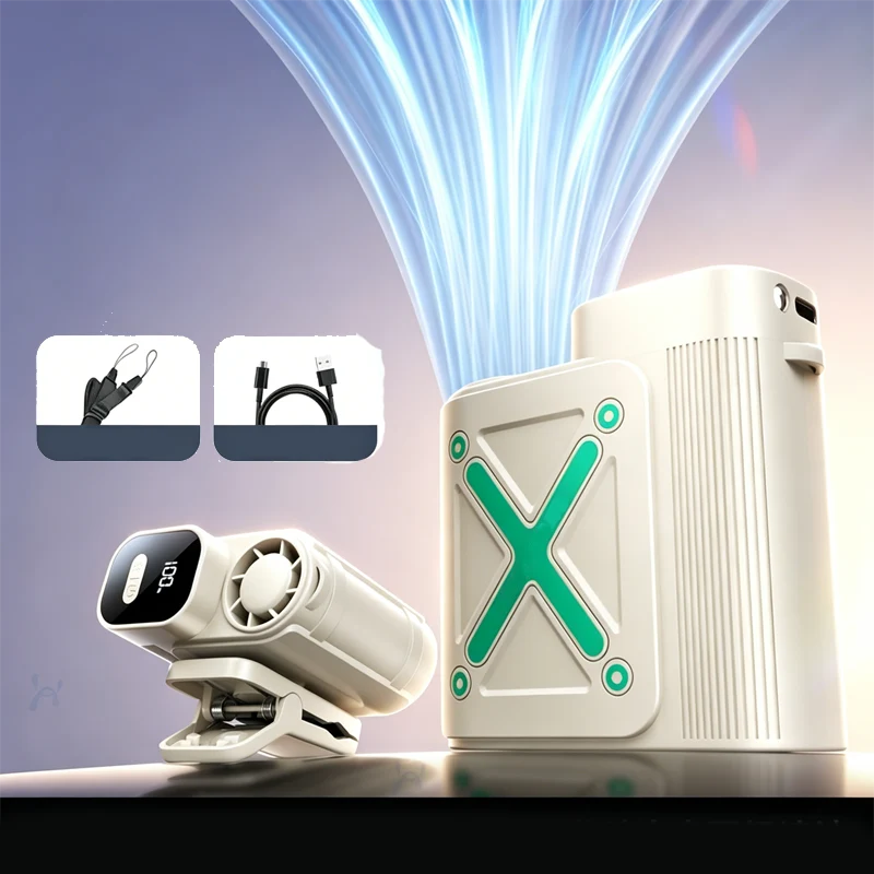Multi-Use Mini Fan for Umbrellas, Desks, and Outdoors