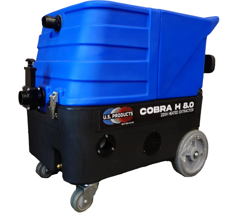 U.S. Products Cobra 8.0 Heated Carpet Extractor, 8 Gallon, 220 PSI 220H