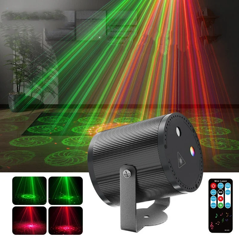 📢📢50% RABATT NU!!🎇DJ Laser Party Light med 7 ljuslägen och fjärrkontroll